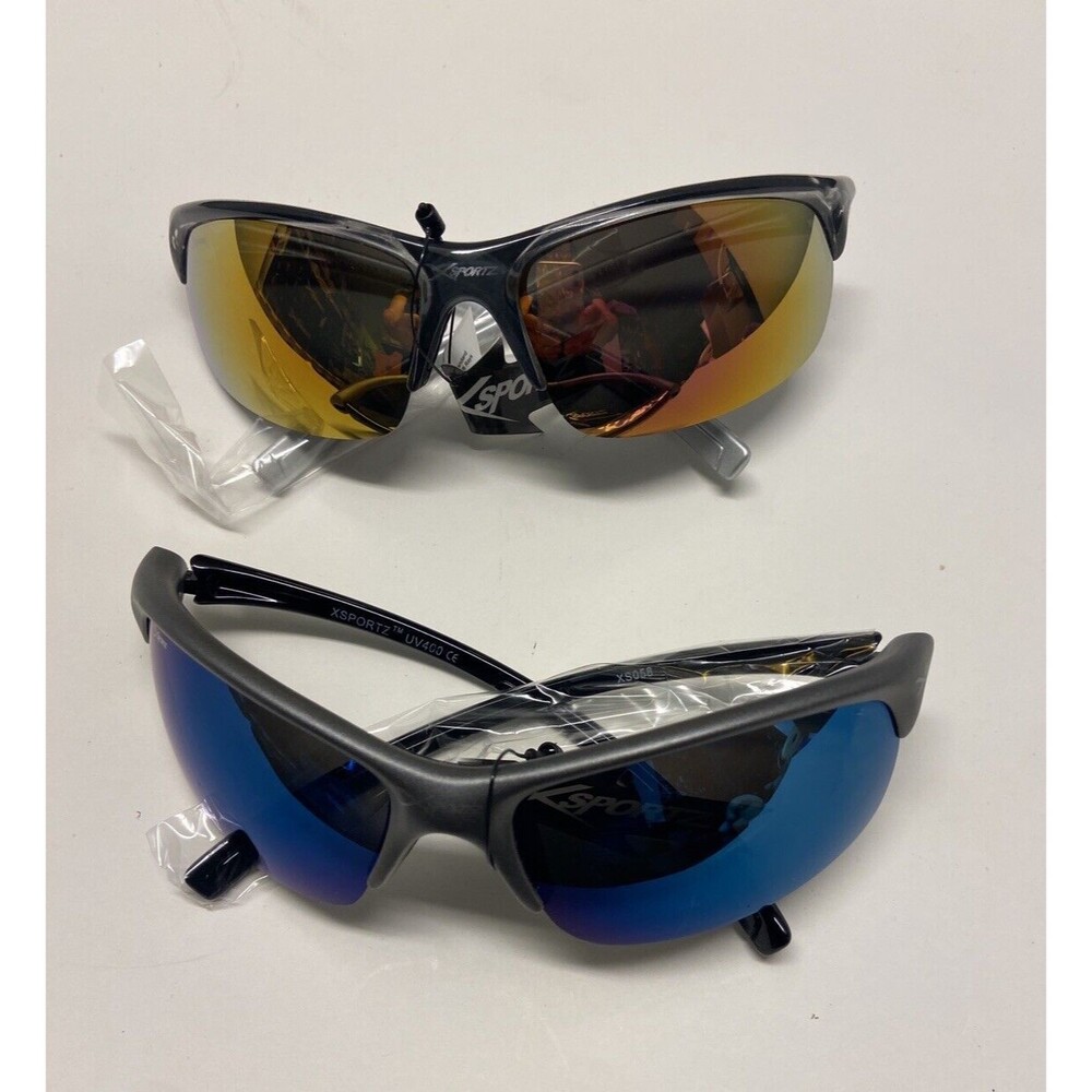 Xsportz Mens Sport  Sunglasses Mixed Lot of 2 Pair New Wholesale